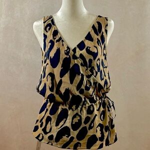 Diane von Furstenberg Silk Leopard Wrap Blouse – Size 8, NWT